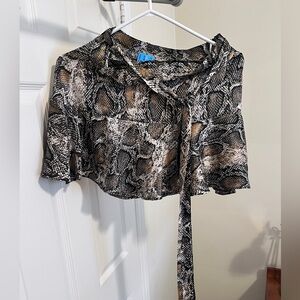 Snake Print Mini Skirt